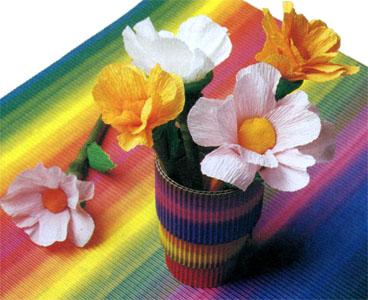 Цветочки сделанные из карандашей и бумаги